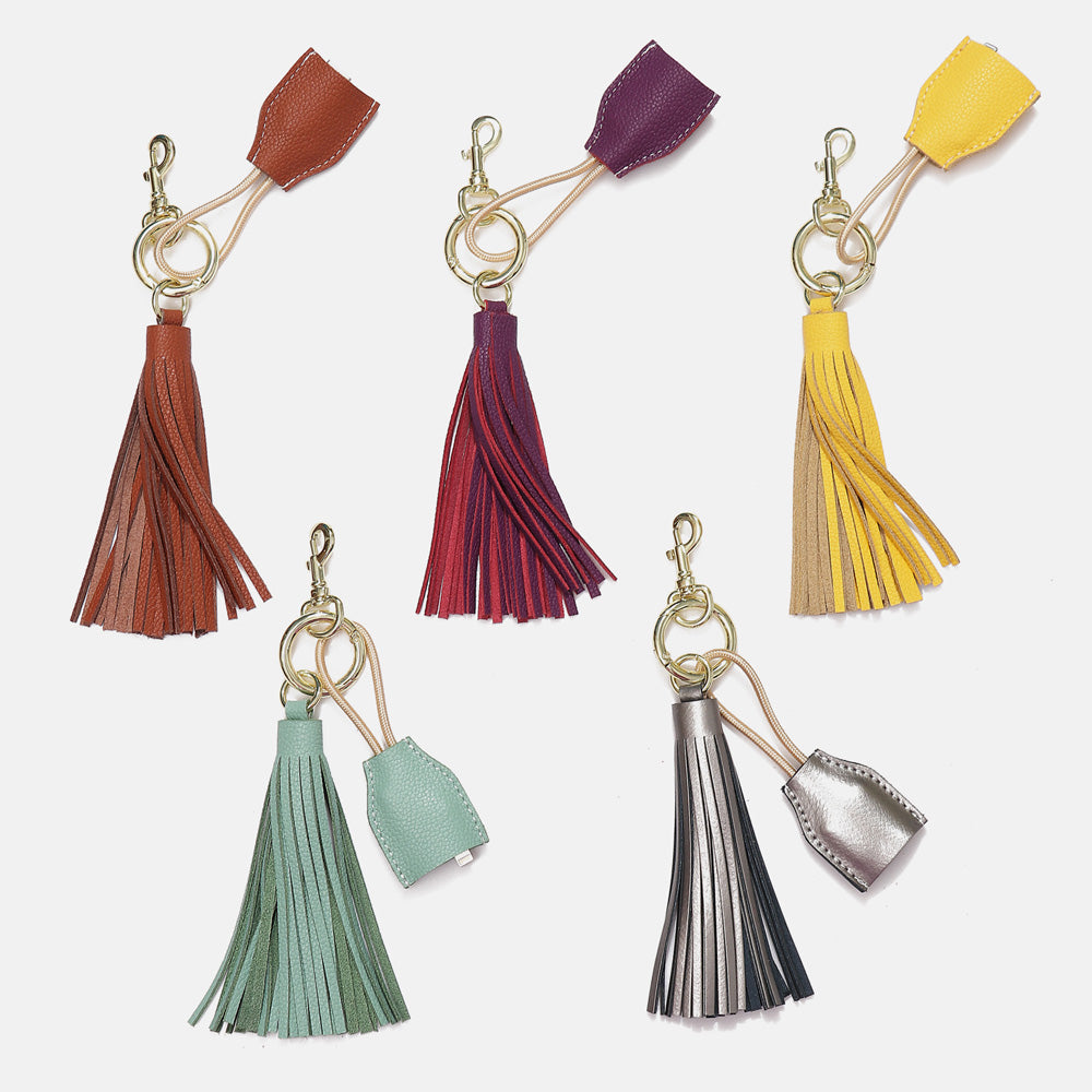 Leather Tassel Keychain